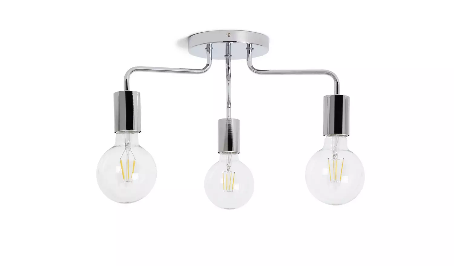 Habitat Rayner 3 Light Flush Ceiling Light -Chrome