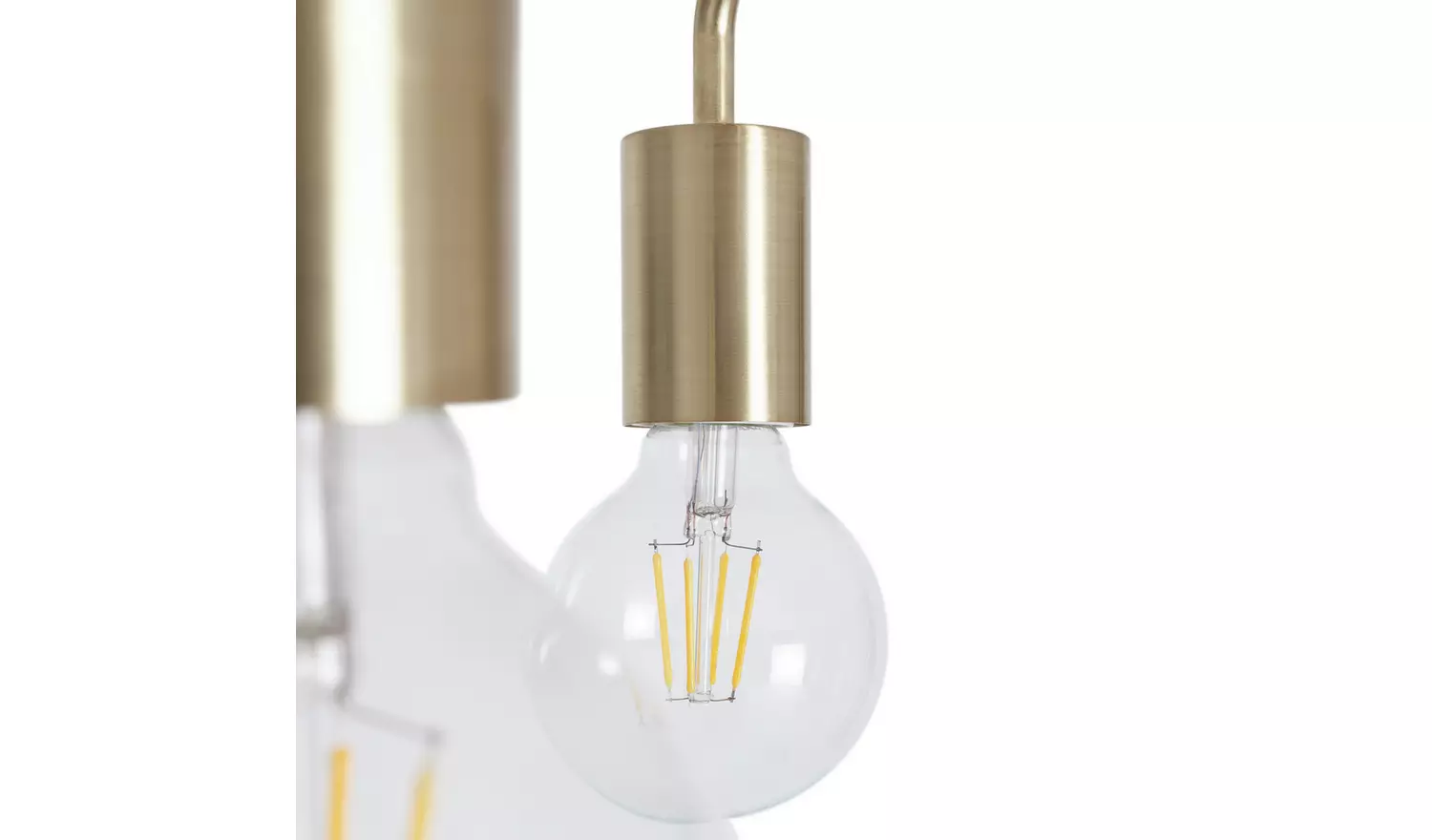 Habitat Rayner 3 Light Flush Ceiling Light - Brass