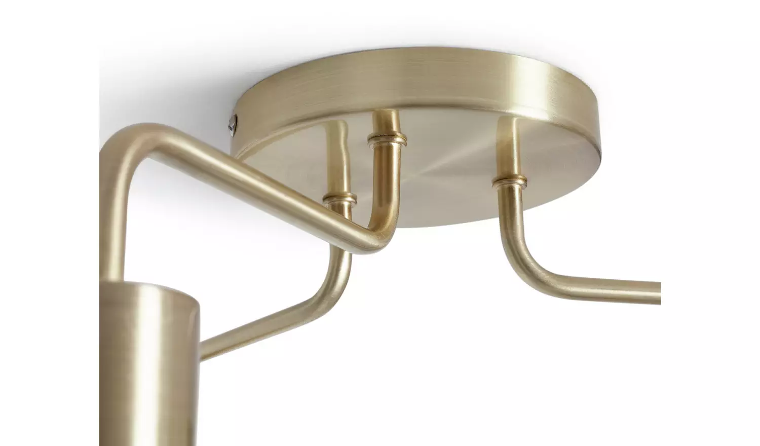 Habitat Rayner 3 Light Flush Ceiling Light - Brass