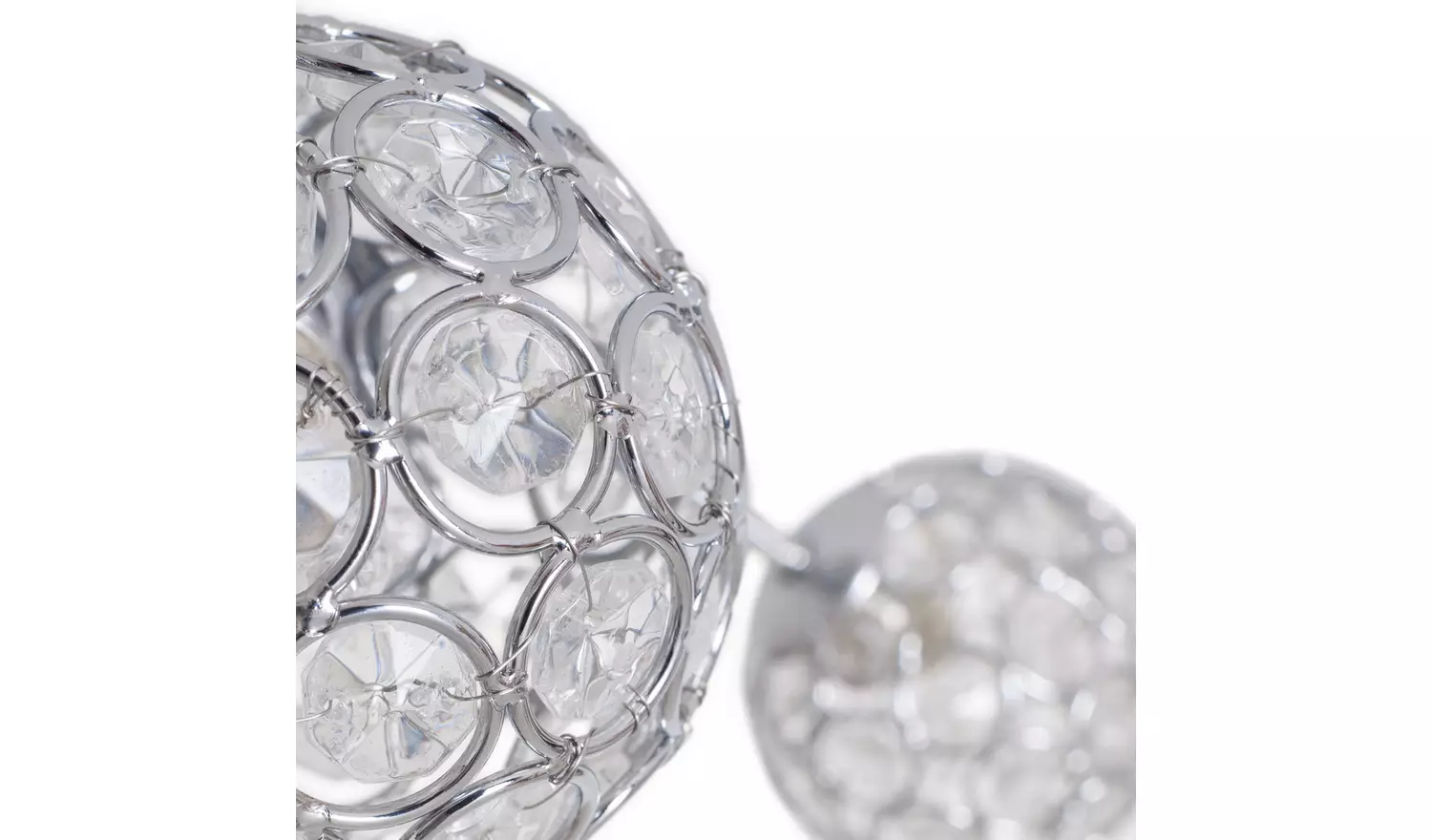 Argos Home Beaded Globes 3 Arm Ceiling Light - Metallic