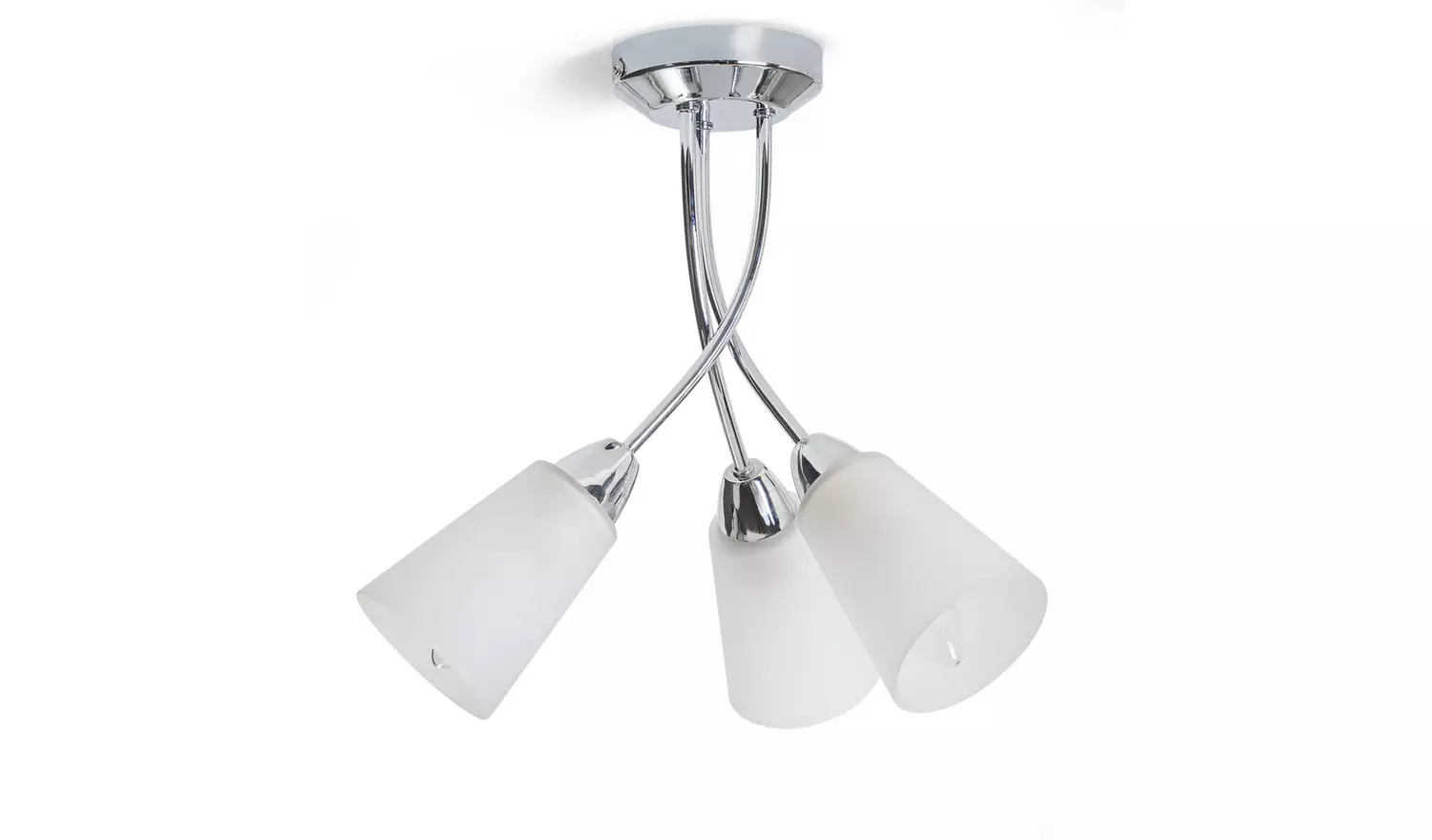 Argos Home Parton 3 Light Flush to Ceiling Light - Chrome