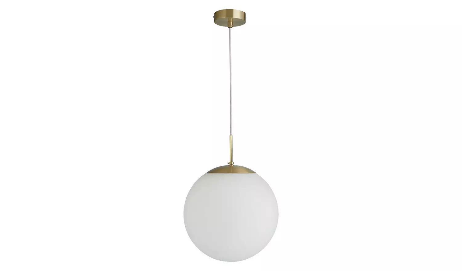 Habitat Boyd Glass & Metal Pendant Light - Brass