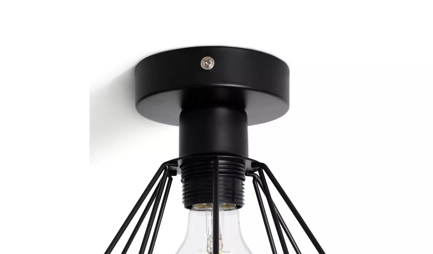 Argos Home Kanso Flush to Ceiling Light - Matt Black