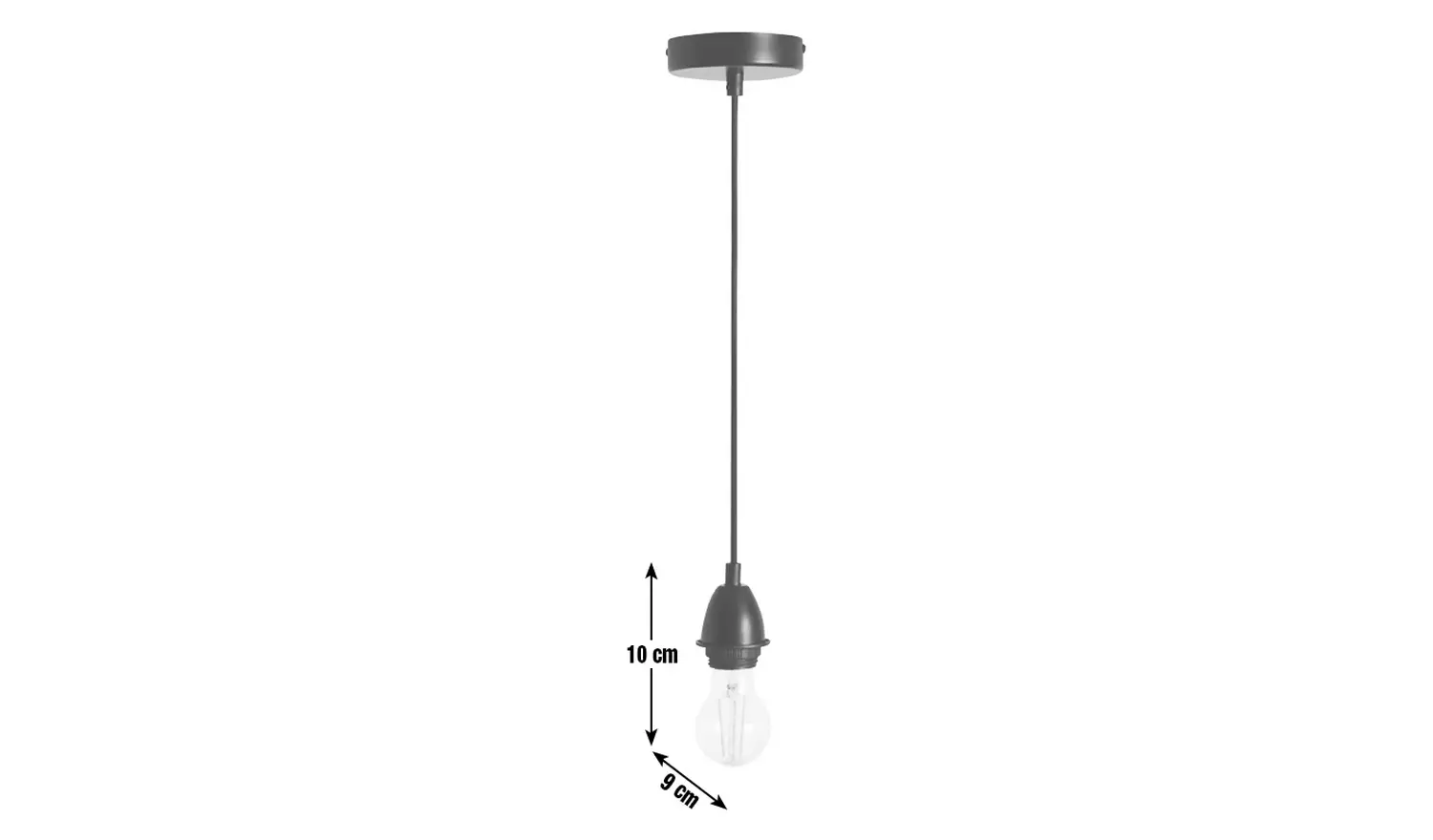 Habitat Pendel Electric Light Fitting Black 1.2M