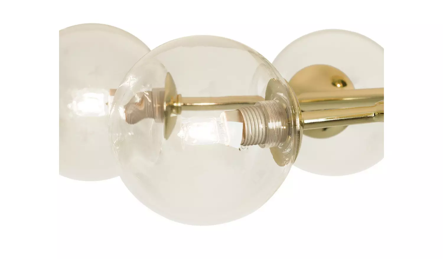Habitat Molecular 6 Light Metal Flush Ceiling Light - Brass