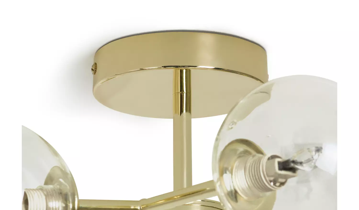 Habitat Molecular 6 Light Metal Flush Ceiling Light - Brass