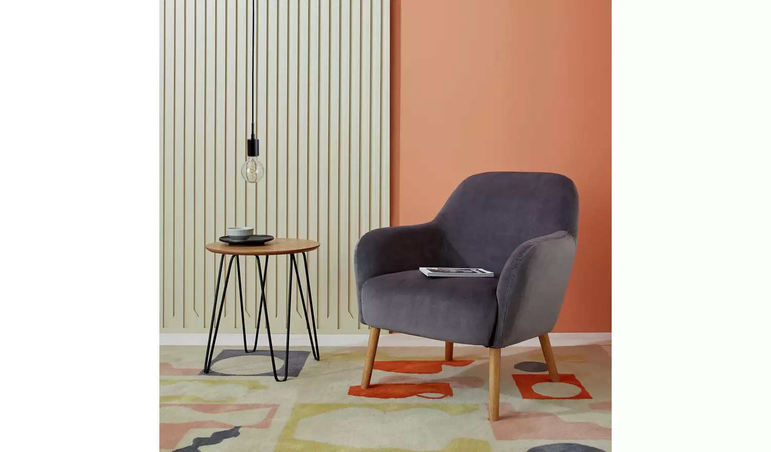 Habitat Lockie Metal Ceiling Light Fitting - Black