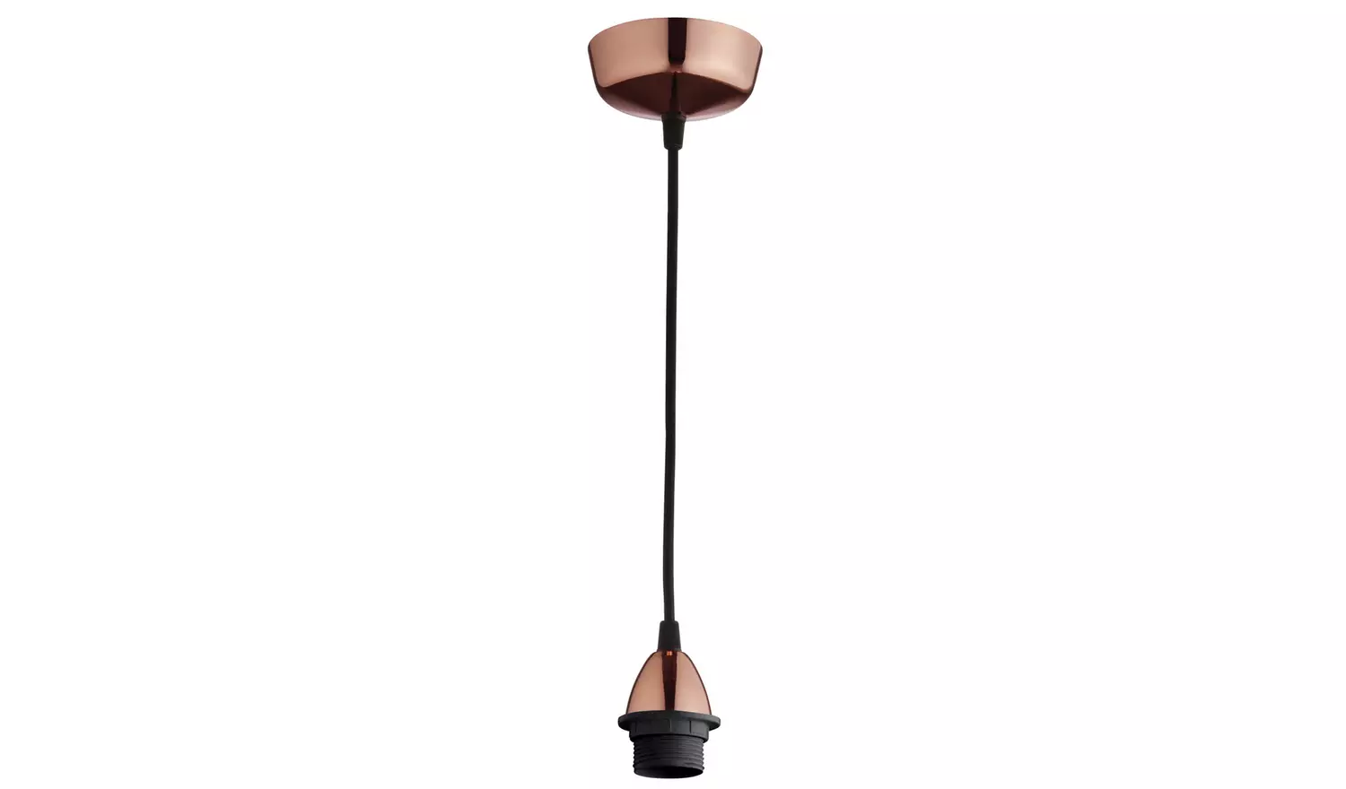 Habitat Pendel Electric Light Fitting Black & Copper 1.2M