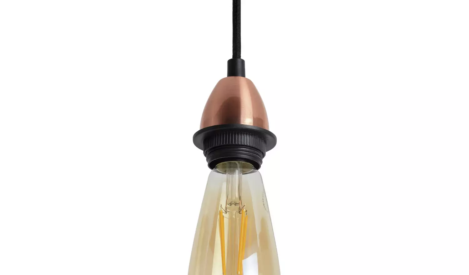 Habitat Pendel Electric Light Fitting Black & Copper 1.2M