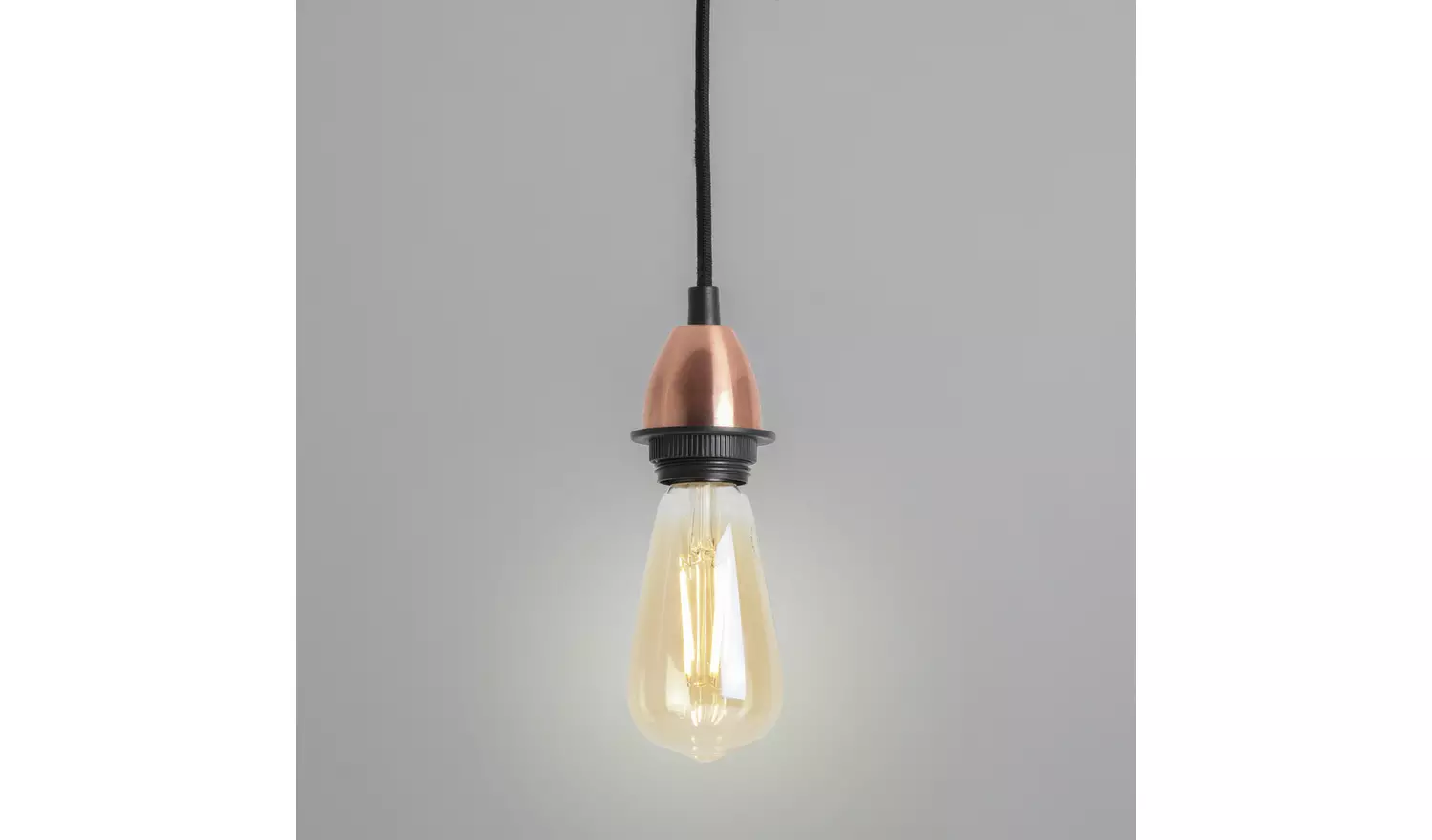 Habitat Pendel Electric Light Fitting Black & Copper 1.2M