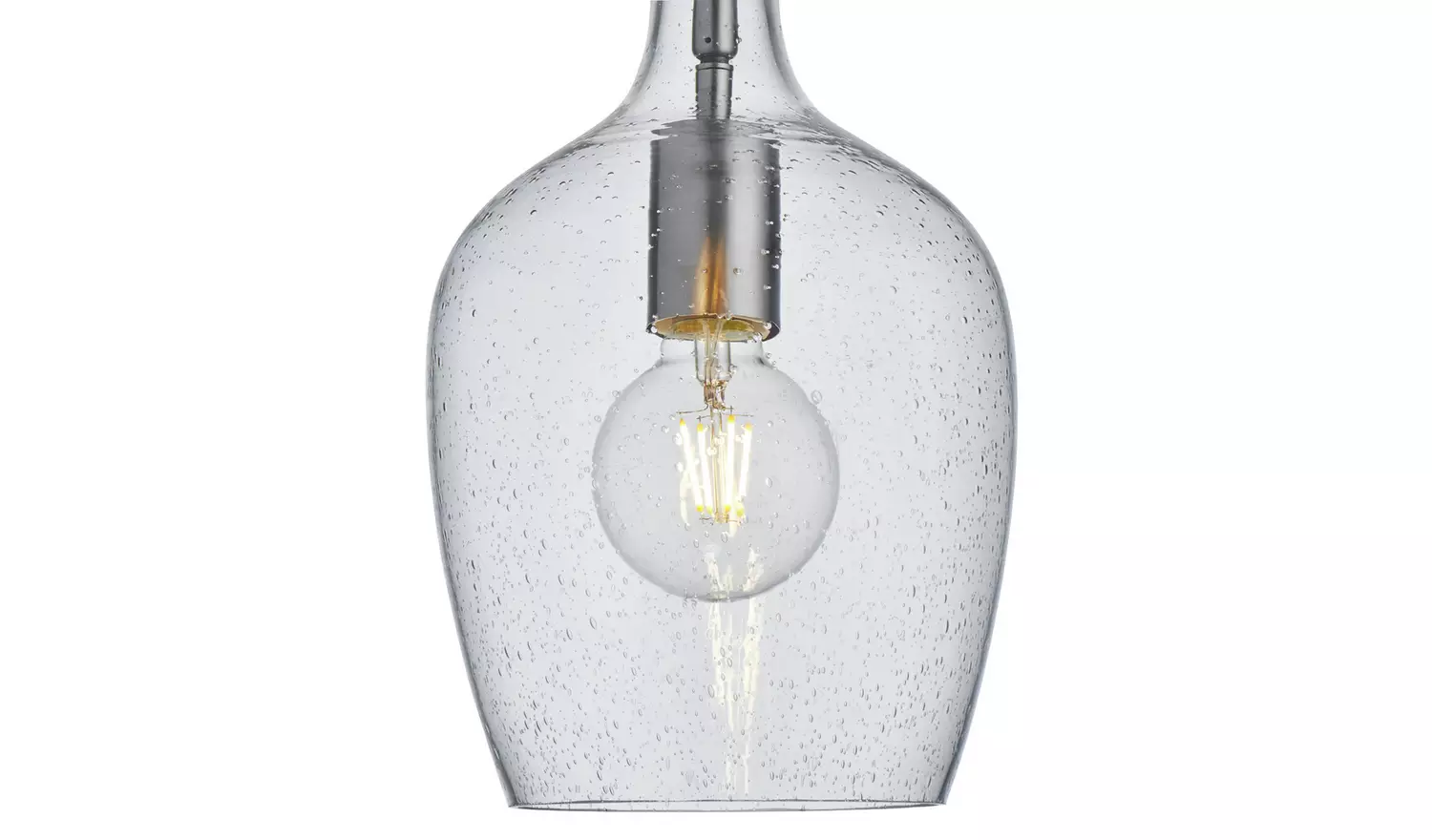 Habitat Abas Bubble Glass Pendant Light - Nickel