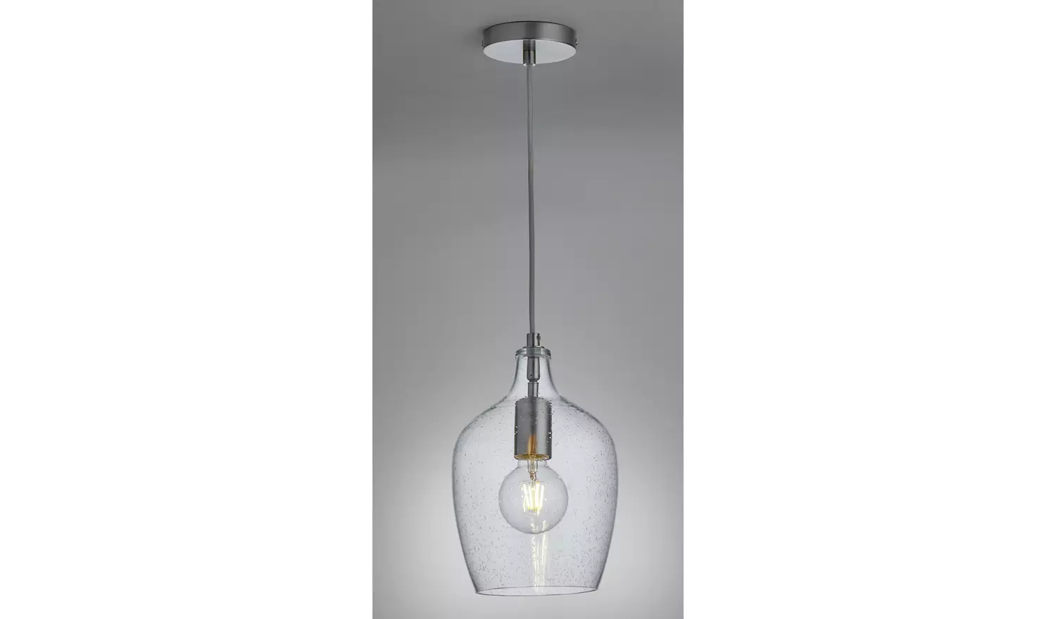 Habitat Abas Bubble Glass Pendant Light - Nickel