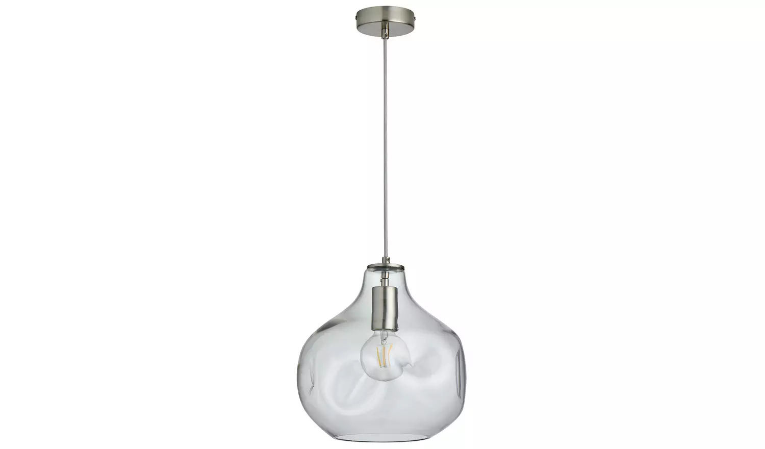 Habitat Ori Dimple Glass Pendant - Clear