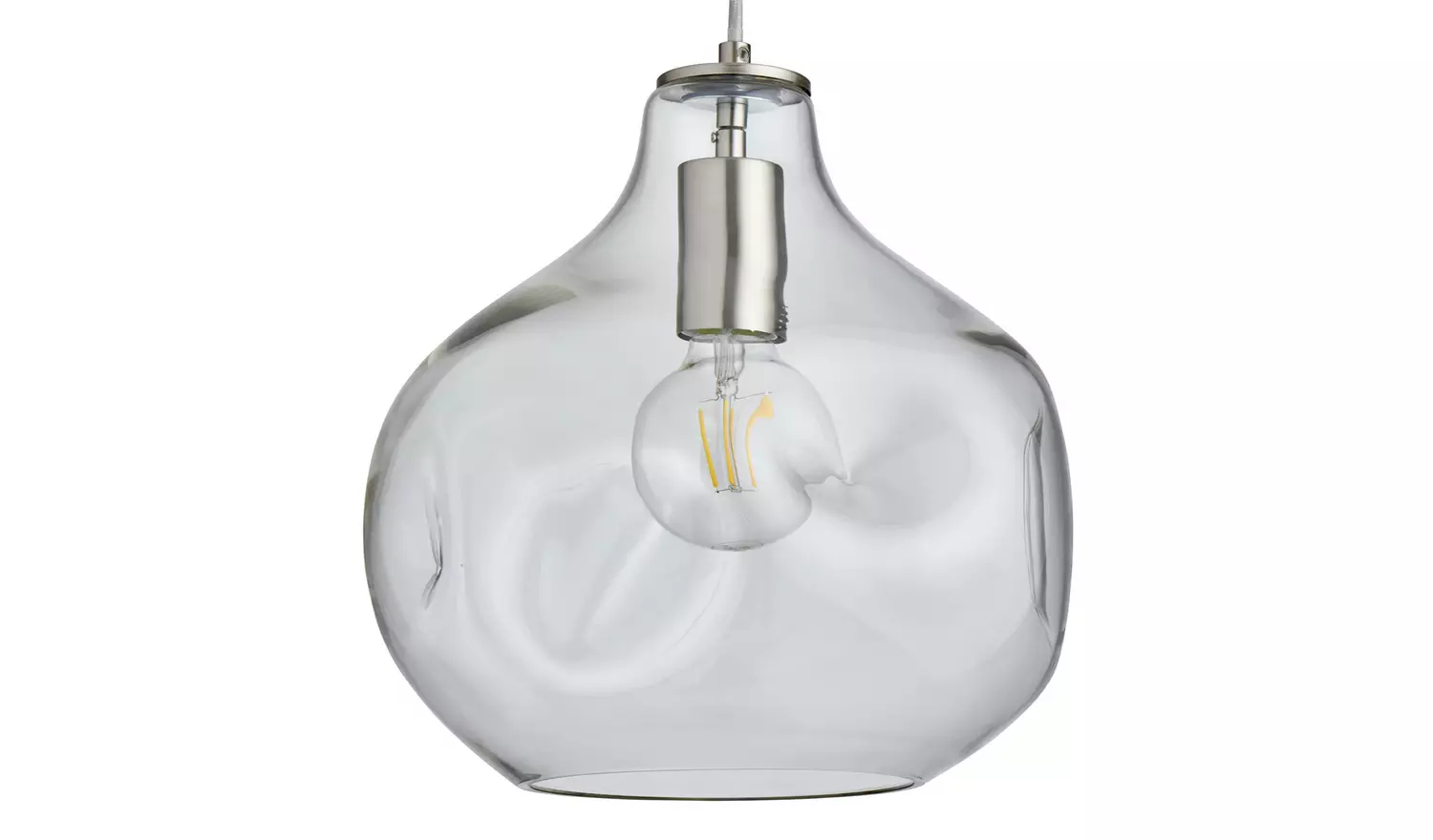 Habitat Ori Dimple Glass Pendant - Clear