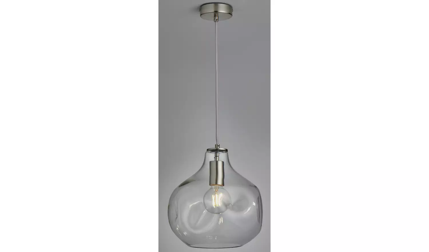 Habitat Ori Dimple Glass Pendant - Clear