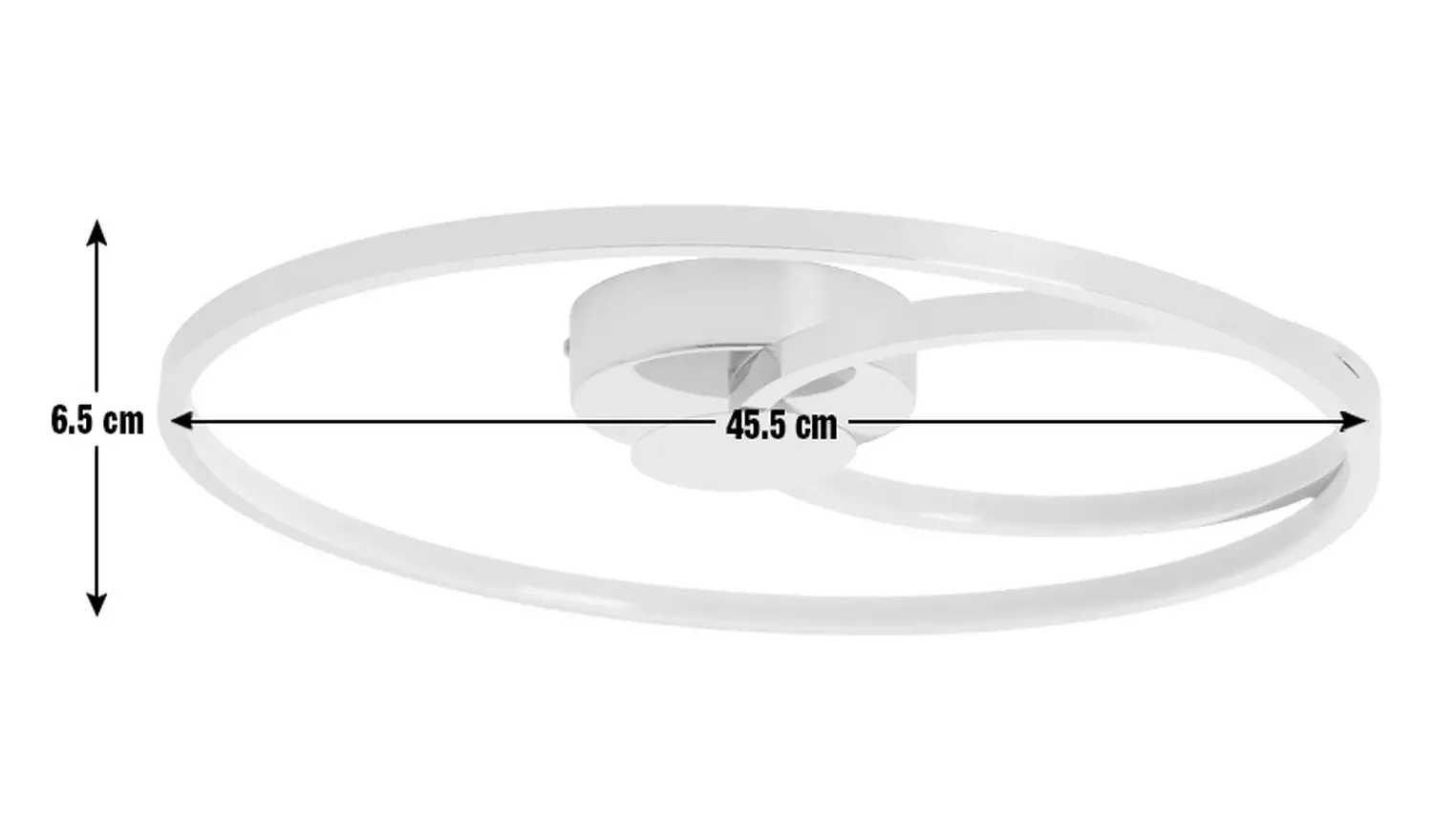 Habitat Pill Metal LED Flush Ceiling Light - Chrome