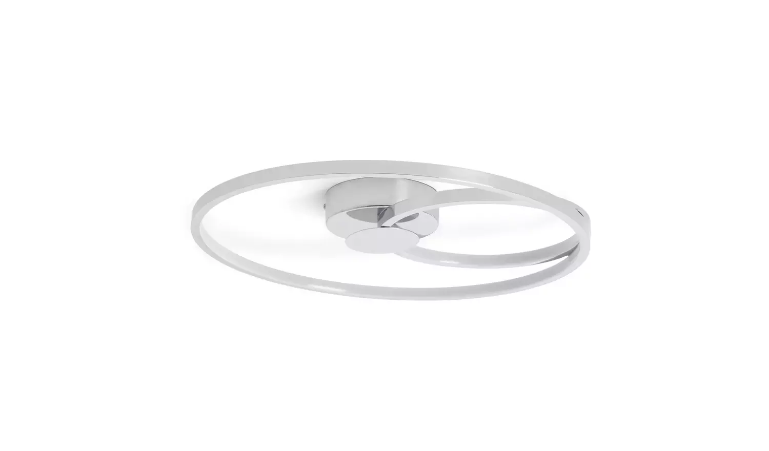 Habitat Pill Metal LED Flush Ceiling Light - Chrome