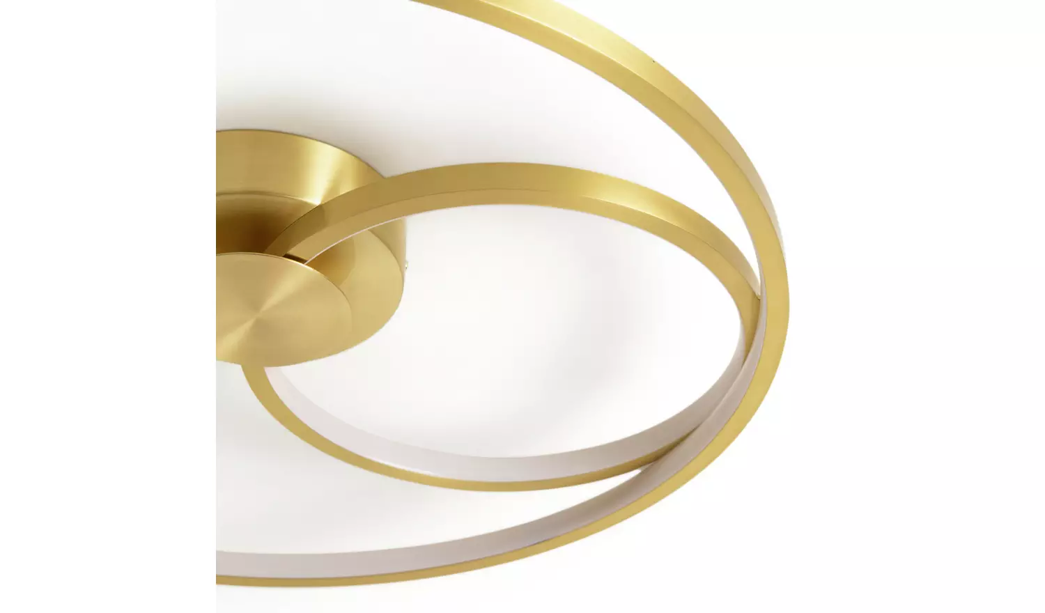 Habitat Pill Metal LED Flush Ceiling Light - Brushed Brass