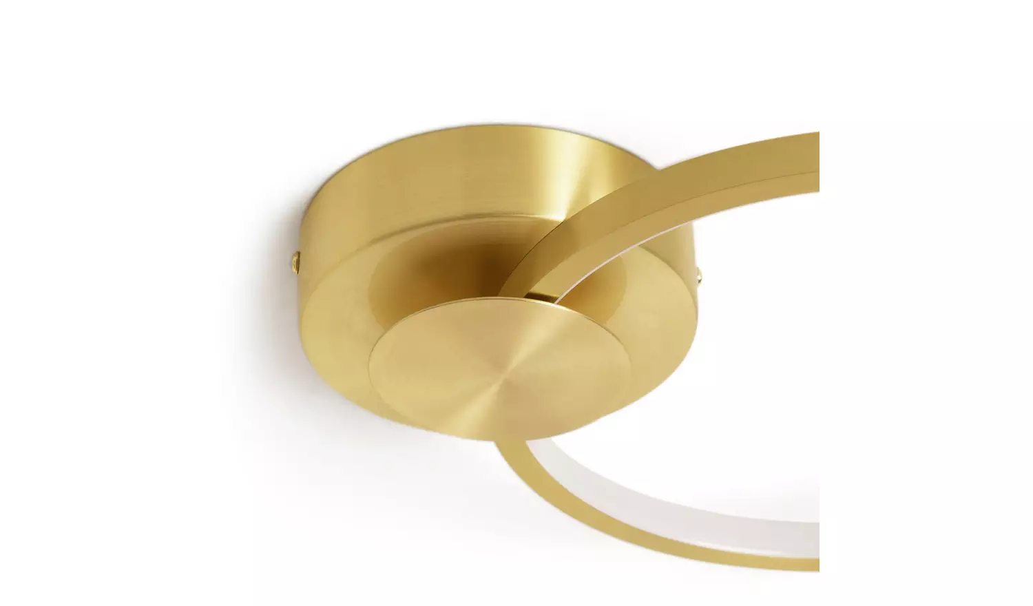 Habitat Pill Metal LED Flush Ceiling Light - Brushed Brass