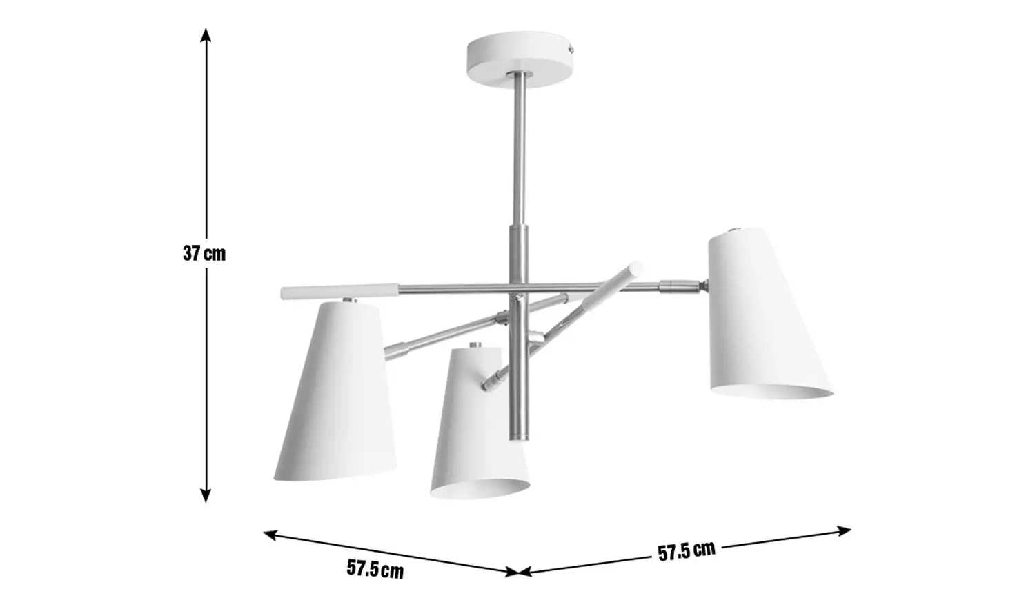 Habitat Vesper Cone 3 Light Ceiling Pendant - White