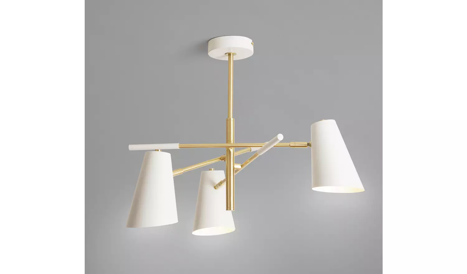 Habitat Vesper Cone 3 Light Ceiling Pendant - White