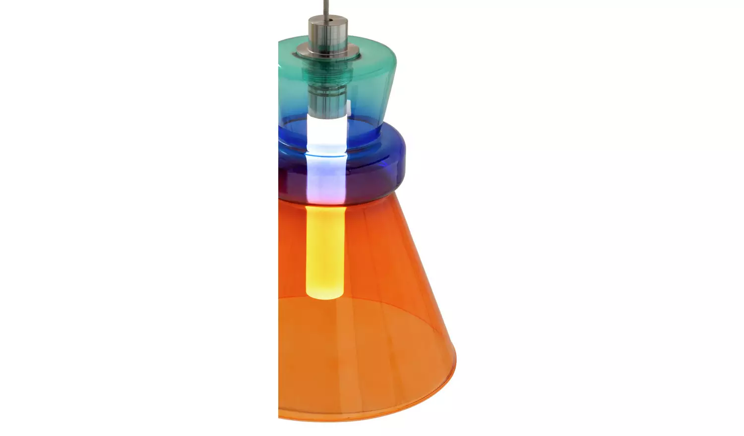 Habitat Vivian Glass LED Ceiling Light - Multicoloured