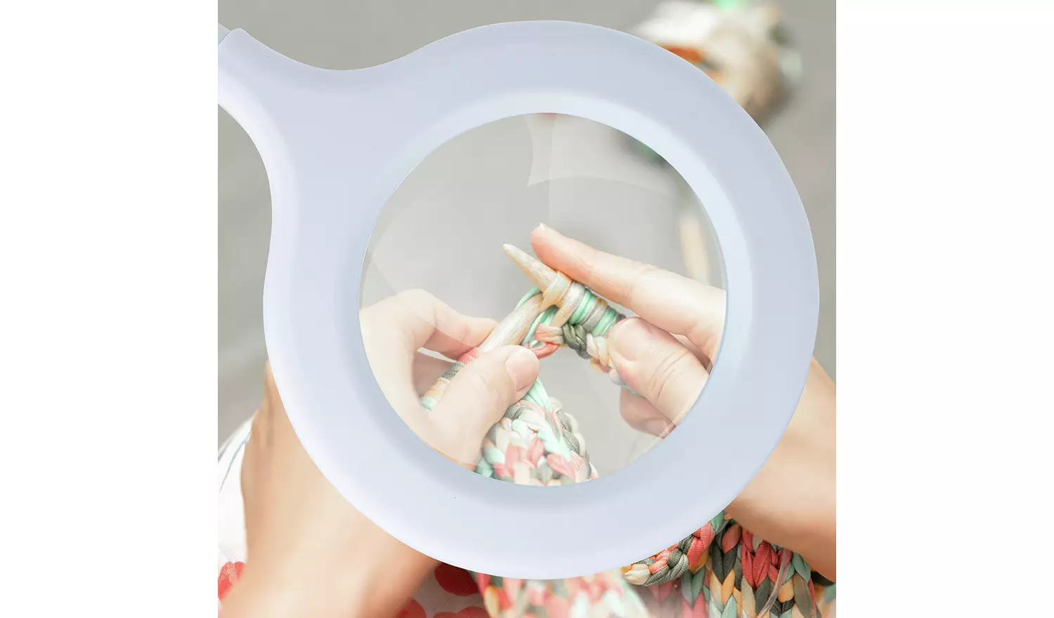 Lightcraft Compact LED Magnifier Desk Lamp - White