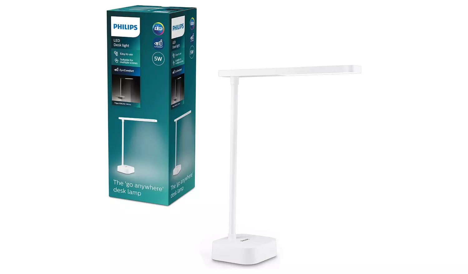 Philips Tilpa LED Portable Touch Desk Lamp - White