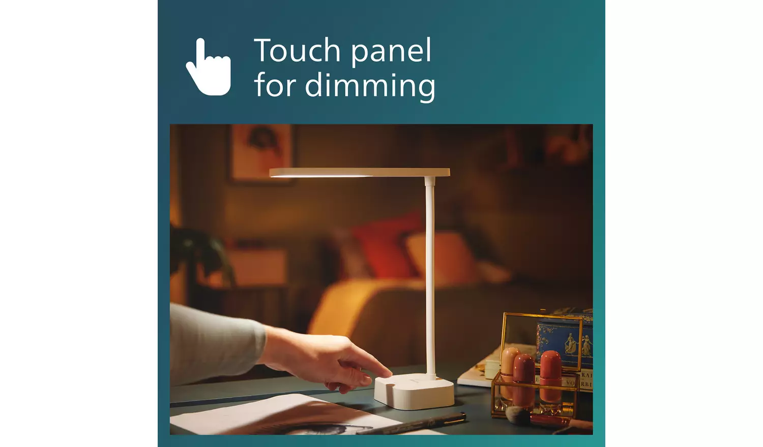 Philips Tilpa LED Portable Touch Desk Lamp - White