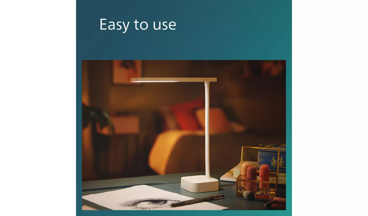 Philips Tilpa LED Portable Touch Desk Lamp - White