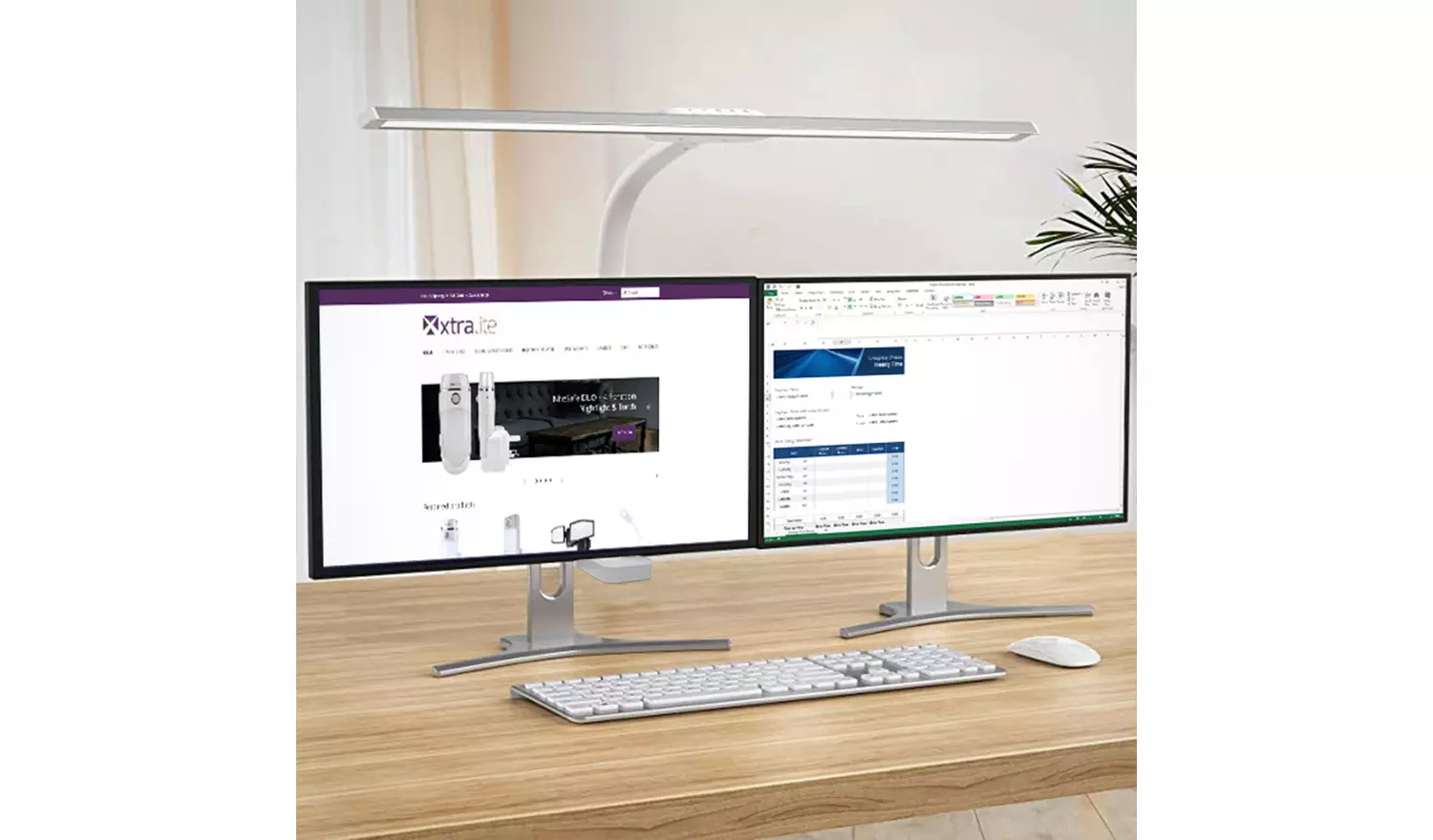 Xtralite Metal LED Clamp Desk Lamp - Silver & White