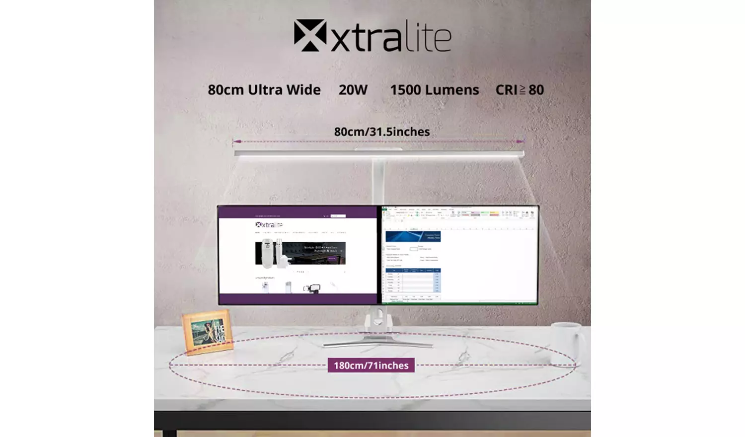Xtralite Metal LED Clamp Desk Lamp - Silver & White