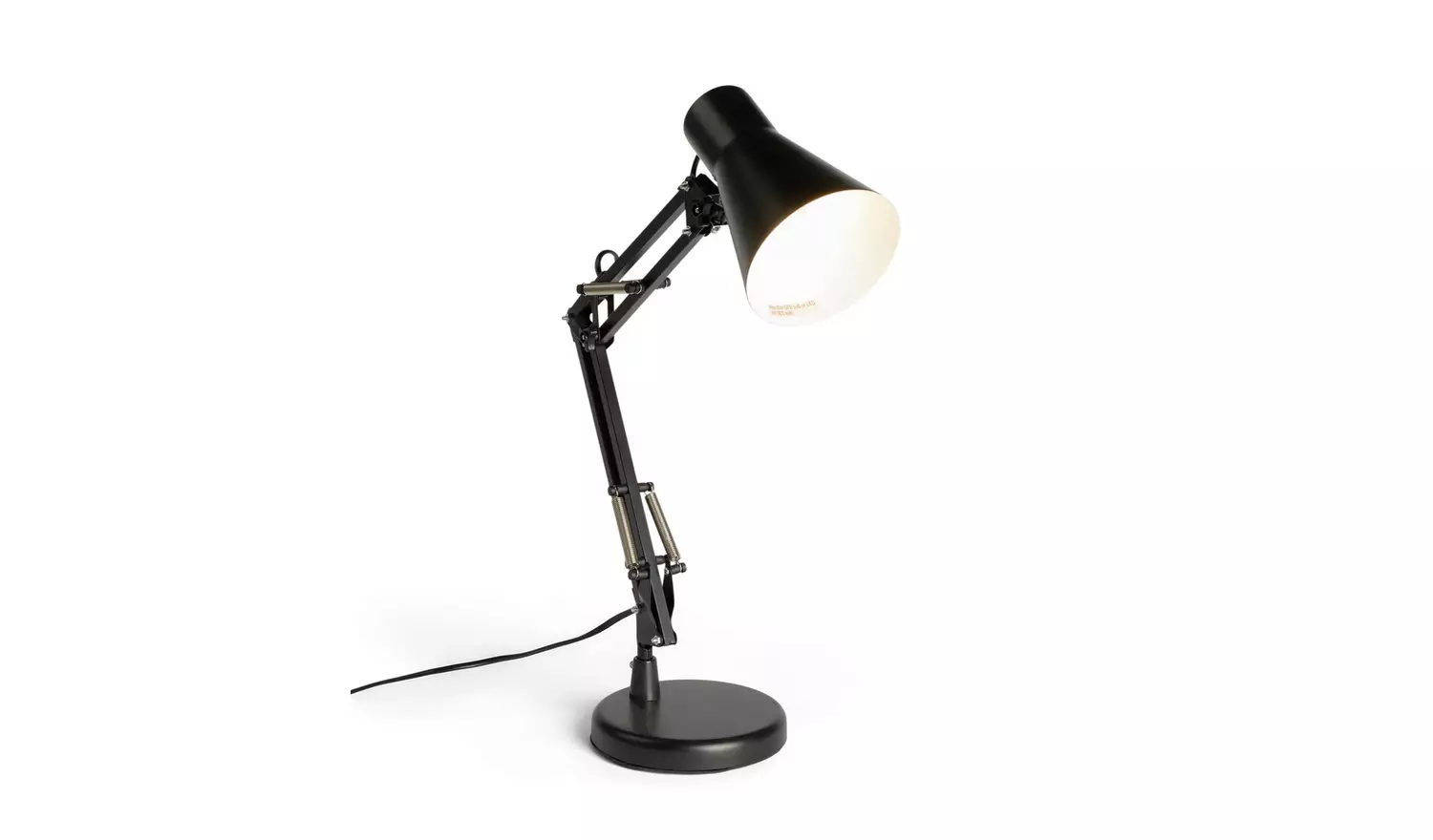 Habitat Swing Arm Desk Lamp - Matt Black