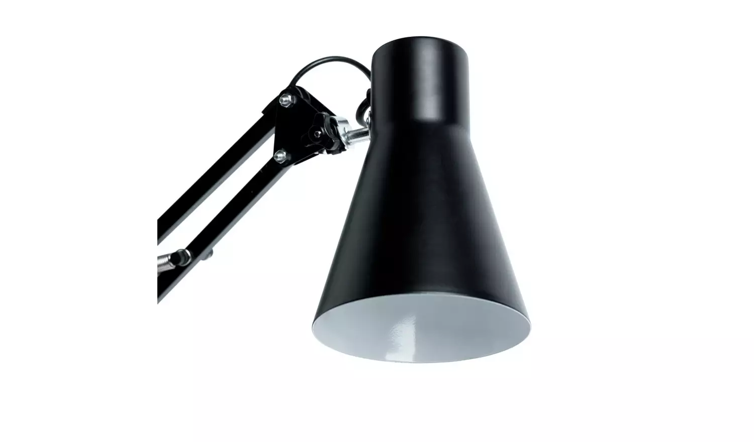 Habitat Swing Arm Desk Lamp - Matt Black