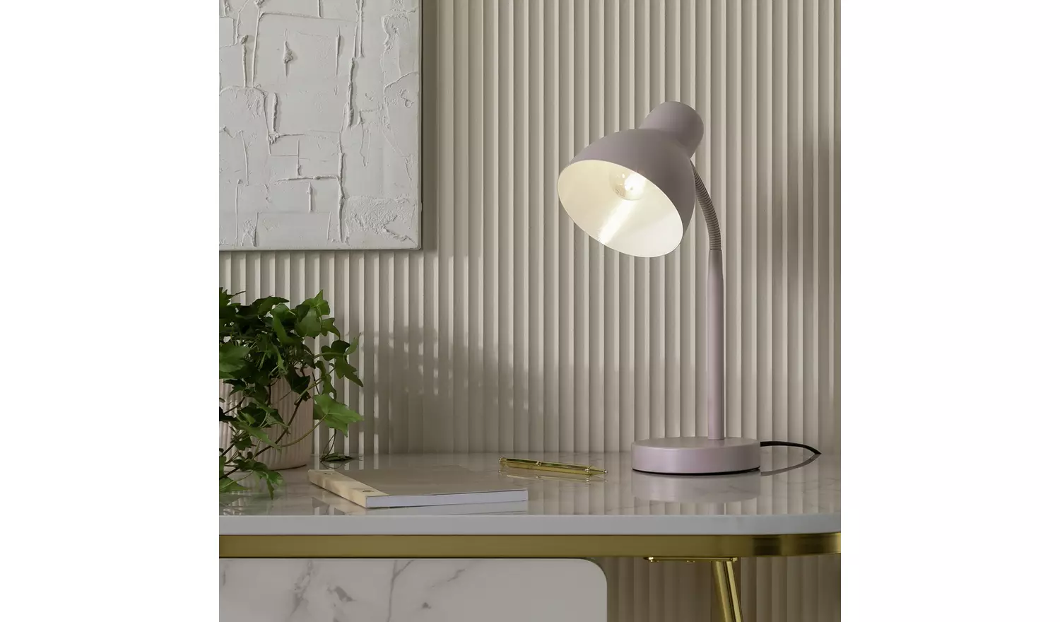 Argos Home Desk Lamp - Blush Pink
