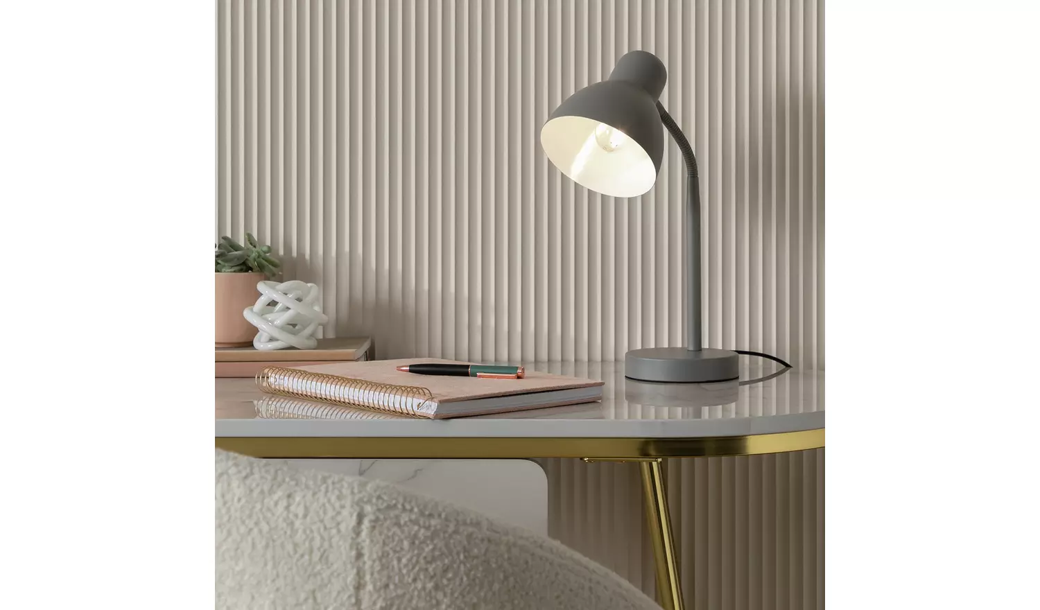 Argos Home Desk Lamp - Flint Grey