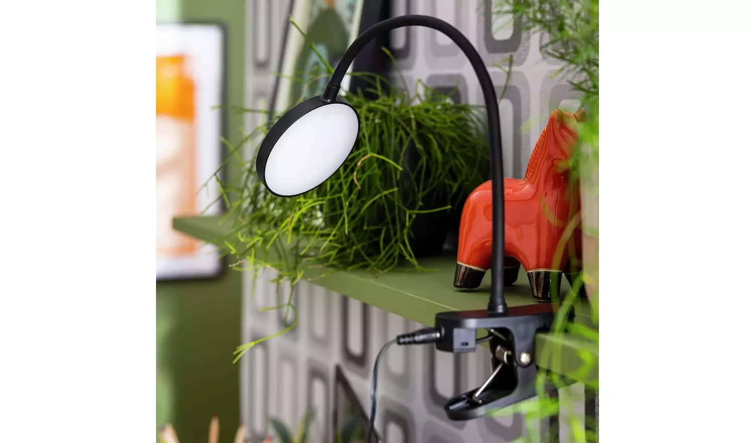 Habitat Mopsa Clip Lamp - Black