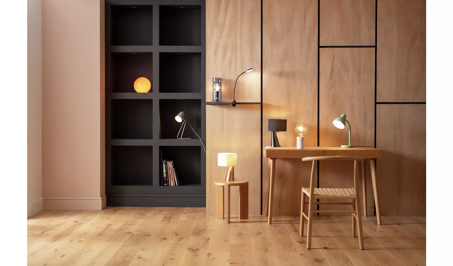 Habitat Mopsa Clip Lamp - Black