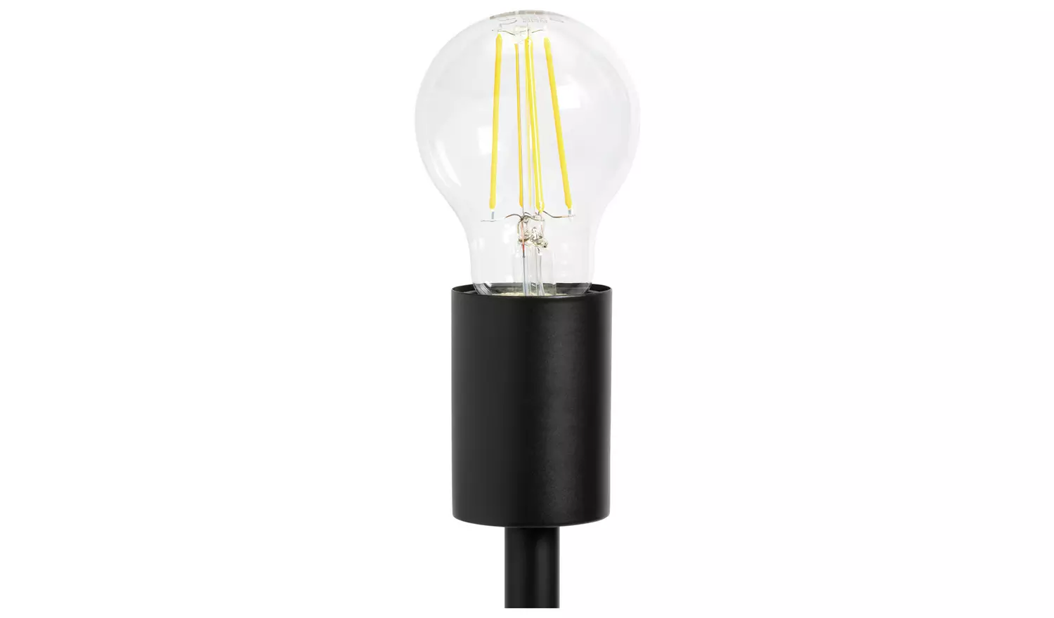 Habitat Exposed Bulb 3 Light Floor Lamp - Black