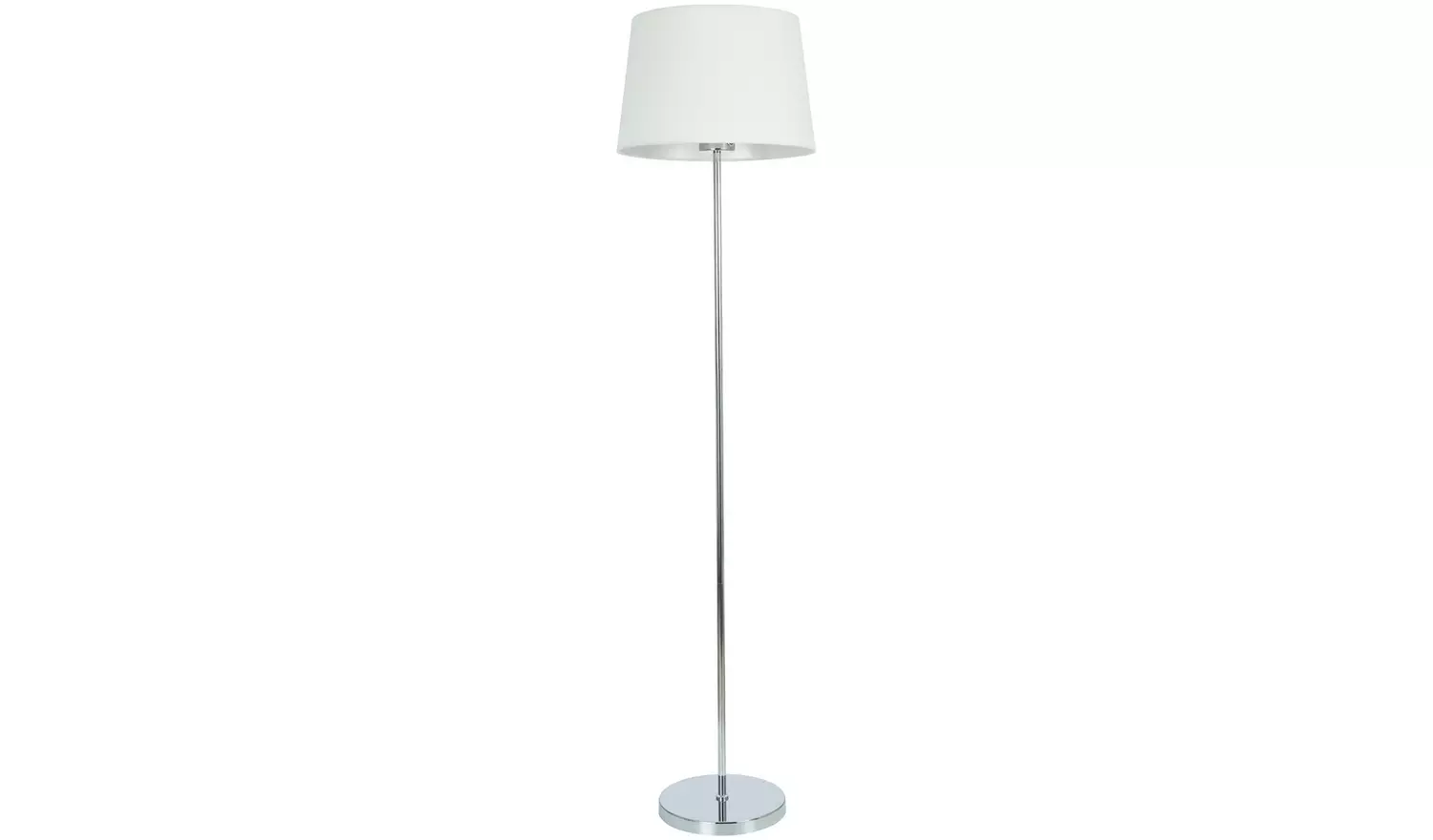 BHS Louisa Touch Floor Lamp - Chrome & White