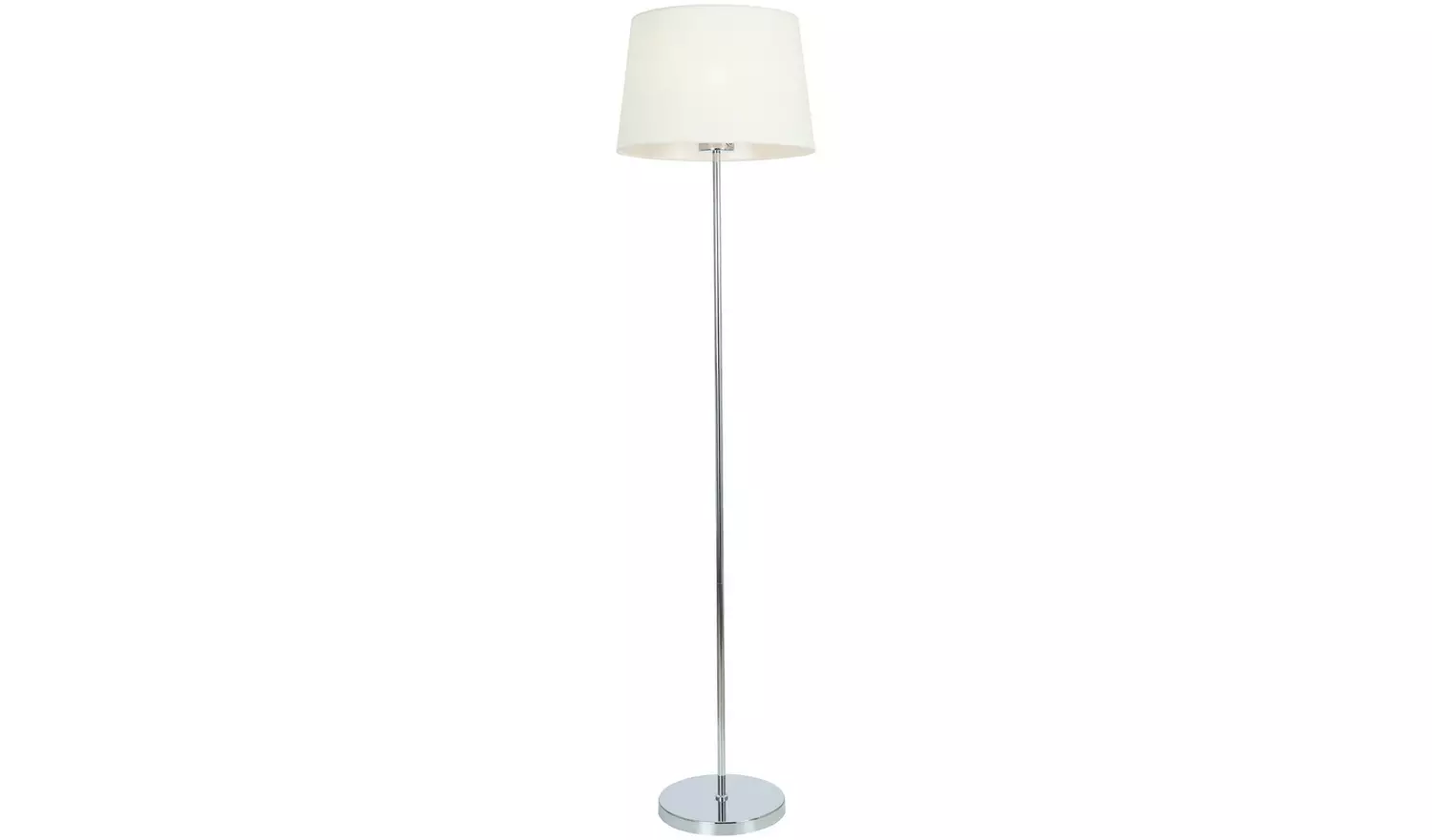 BHS Louisa Touch Floor Lamp - Chrome & White