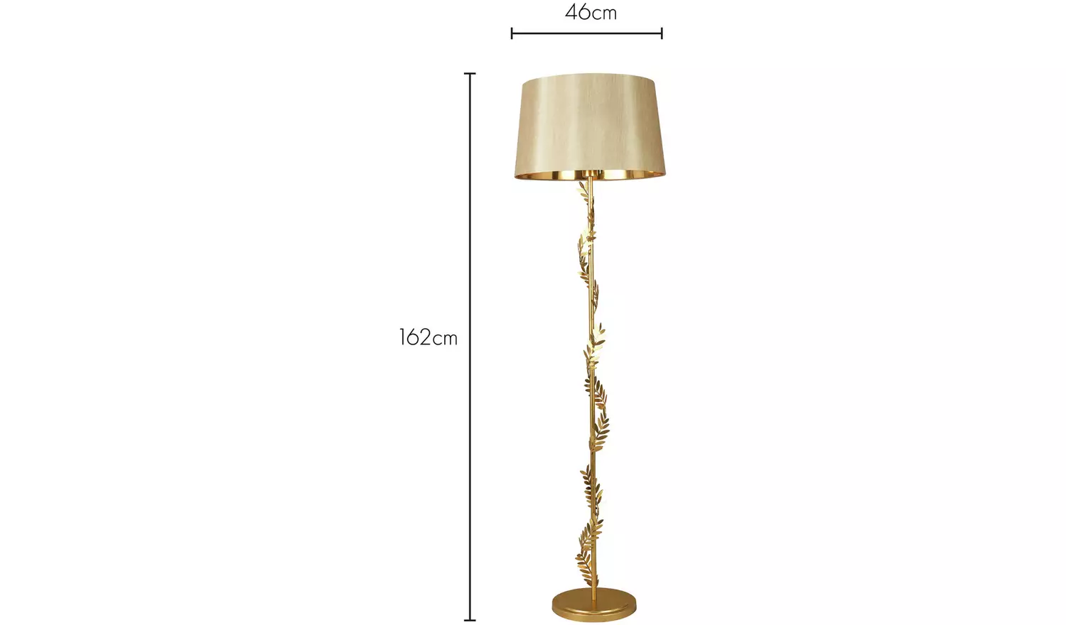 BHS Brooklyn Stem Stick Floor Lamp - Brass