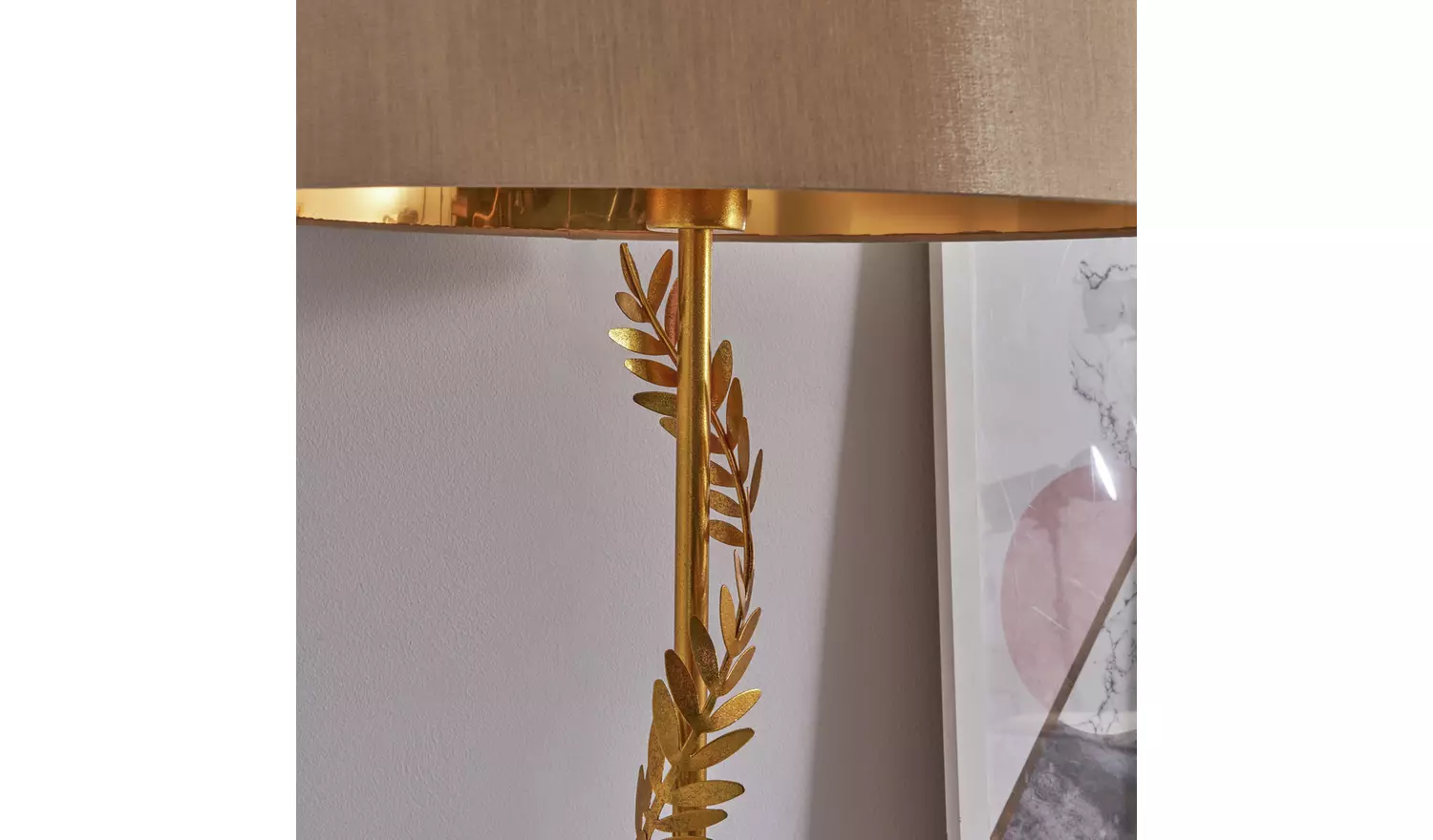 BHS Brooklyn Stem Stick Floor Lamp - Brass