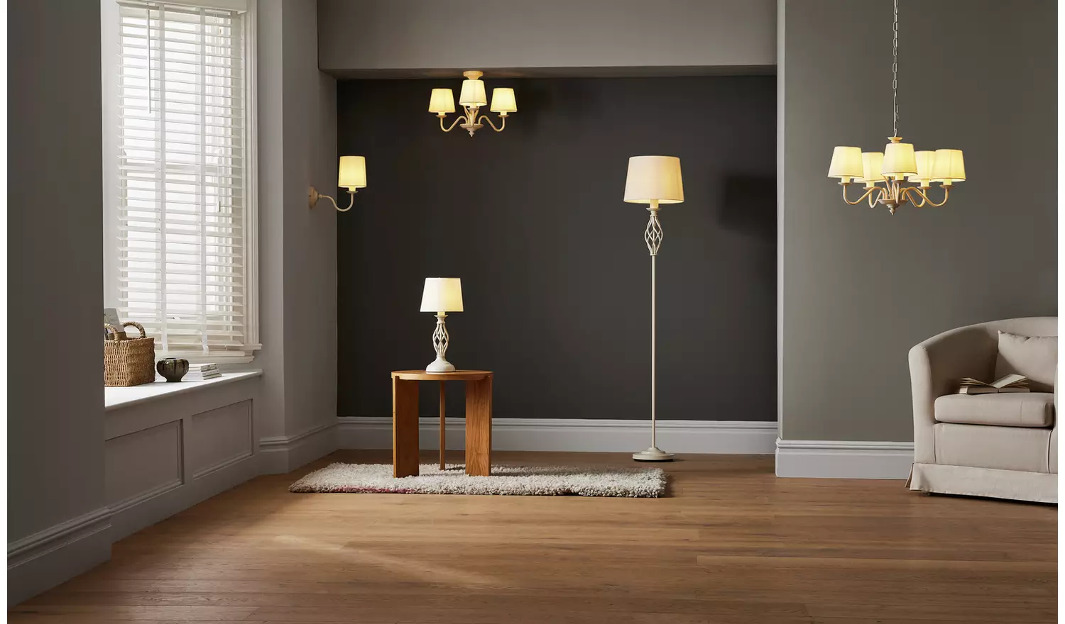 Argos Home Twist Floor Lamp - Cream