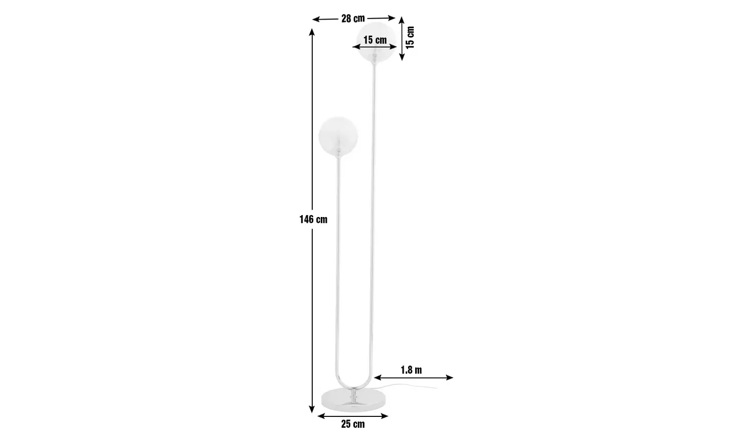 Argos Home Ombre Arc Floor Lamp - Champagne
