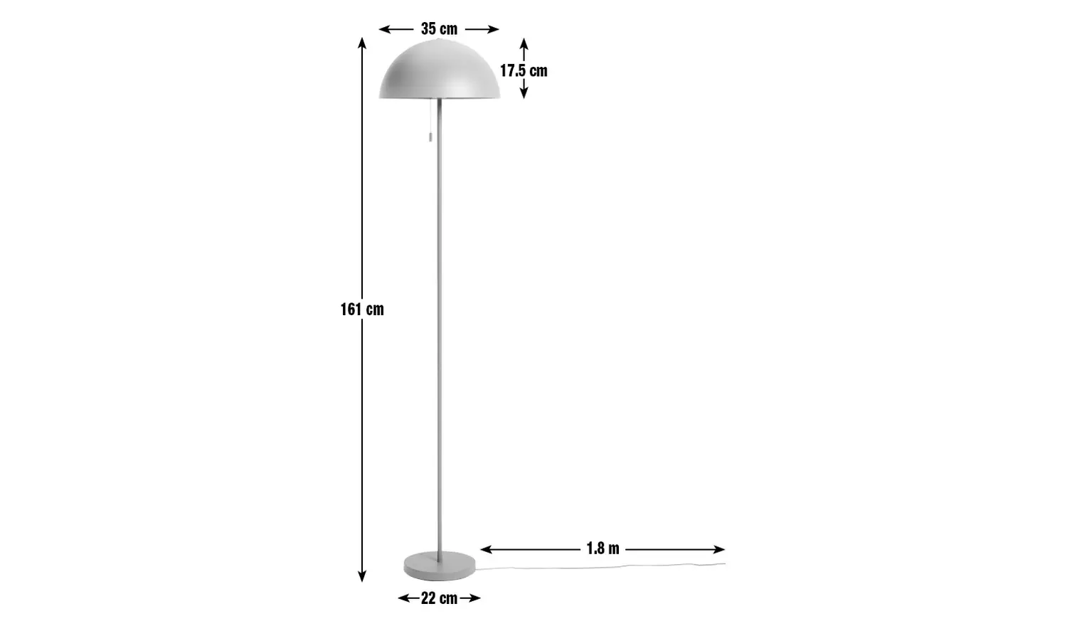 Habitat Modern Mushroom Floor Lamp - Green
