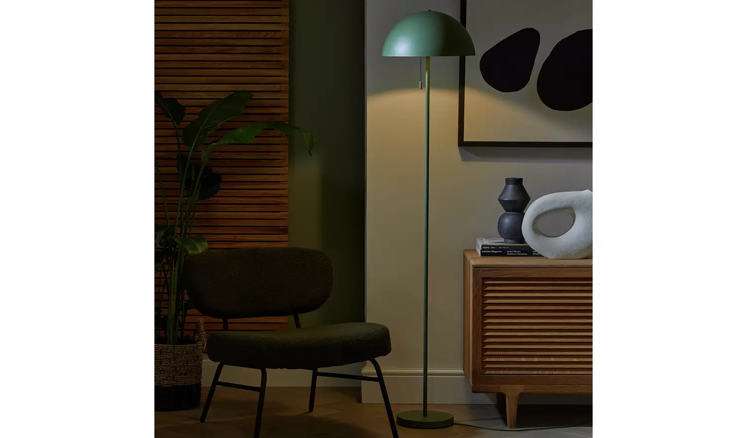Habitat Modern Mushroom Floor Lamp - Green