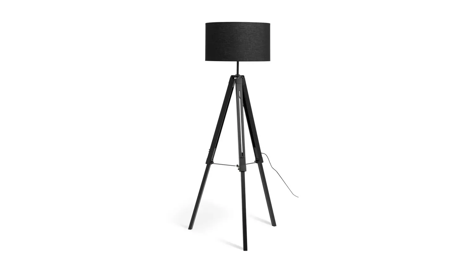 Habitat Lyle Wooden Tripod Floor Lamp - Black
