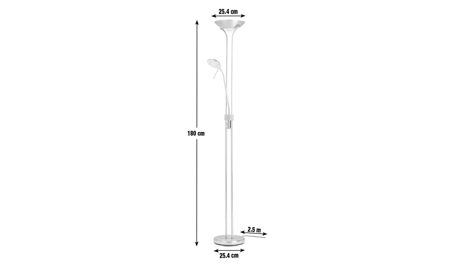 Argos Home Father & Child Uplighter Floor Lamp - Chrome