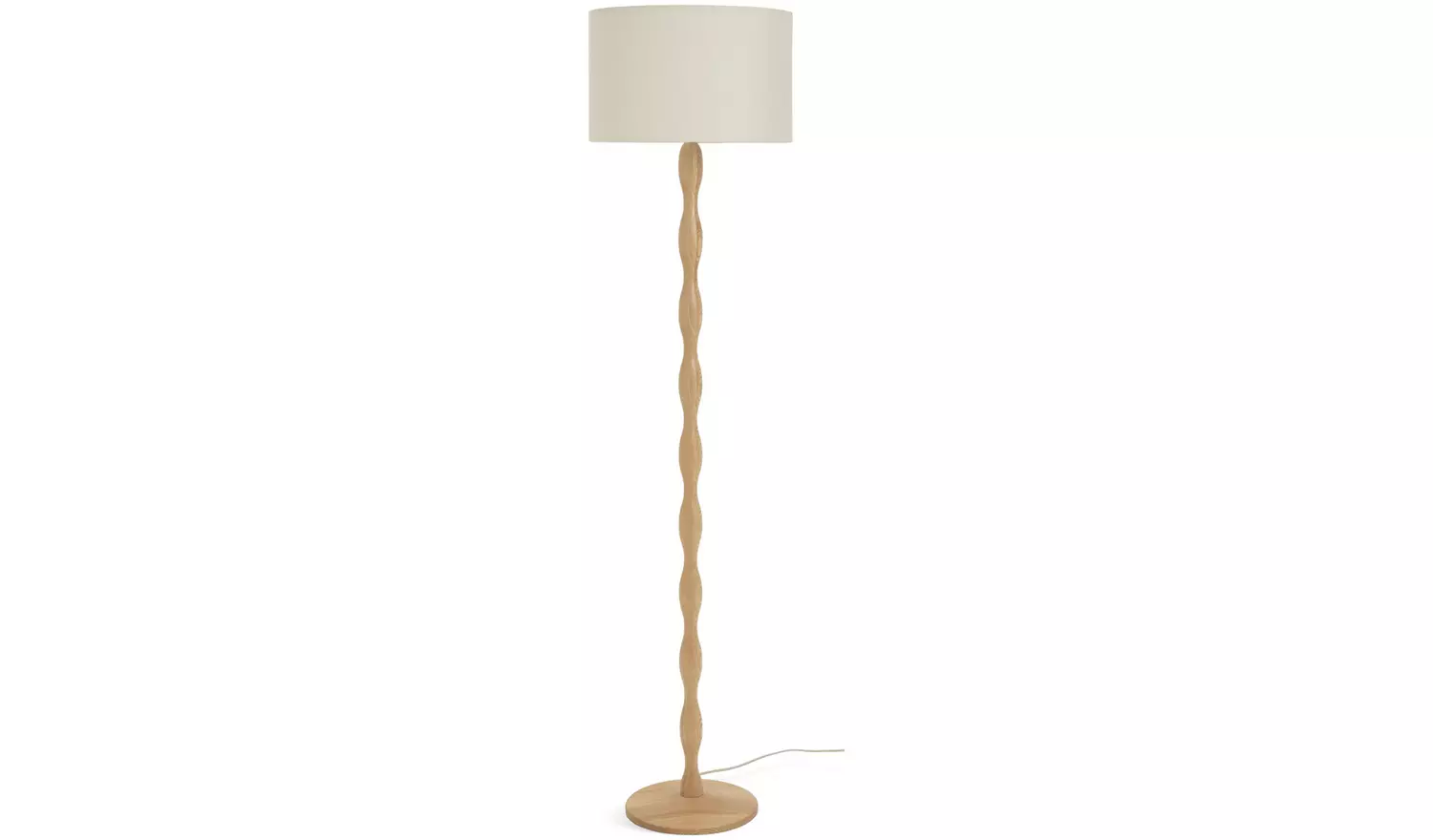 Habitat Bobbin Ash Wood Stick Floor Lamp - Natural